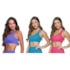 Kit 3 Tops Canelado Selene Sem Costura Feminino