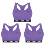 Kit 3 Tops Puma Nadador Com Bojo Feminino