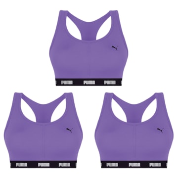 Kit 3 Tops Puma Nadador Com Bojo Feminino