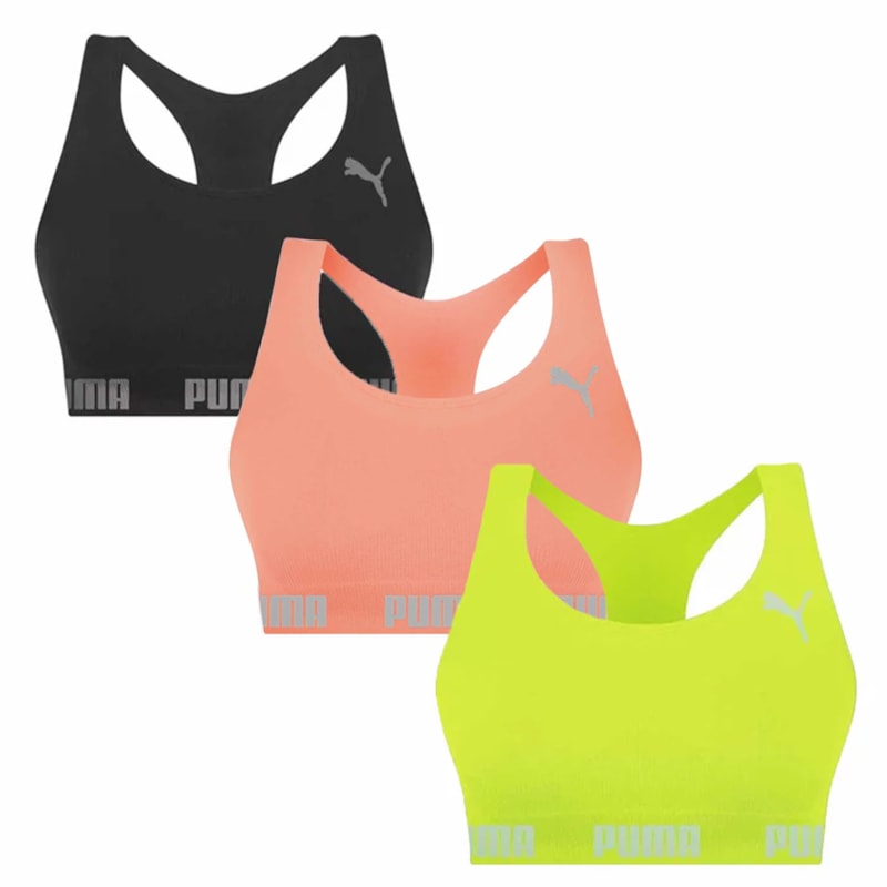 Kit 3 Tops Puma Nadador Sem Costura Kit 3 Tops Puma Nadador Sem Costura