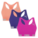 Kit 3 Tops Puma Nadador Sem Costura Feminino