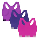 Kit 3 Tops Puma Nadador Sem Costura Feminino