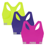 Kit 3 Tops Puma Nadador Sem Costura Feminino