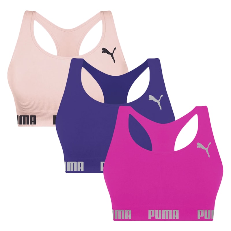 Kit 3 Tops Puma Nadador Sem Costura Feminino