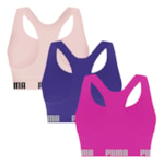 Kit 3 Tops Puma Nadador Sem Costura Feminino