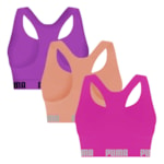 Kit 3 Tops Puma Nadador Sem Costura Feminino