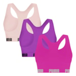 Kit 3 Tops Puma Nadador Sem Costura Feminino