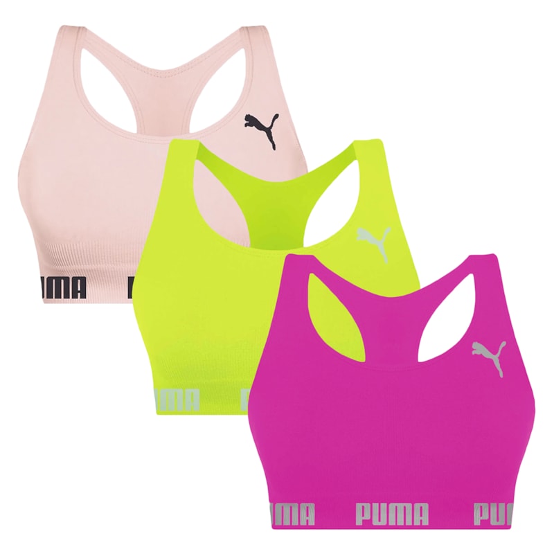 Kit 3 Tops Puma Nadador Sem Costura Feminino