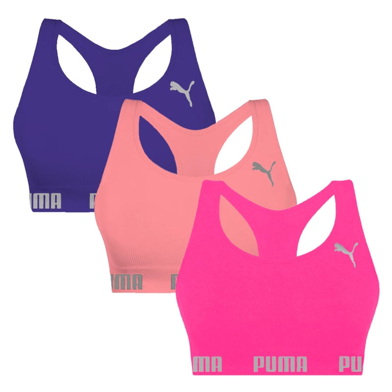 Kit 3 Tops Puma Nadador Sem Costura Feminino