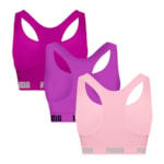 Kit 3 Tops Puma Nadador Sem Costura Feminino