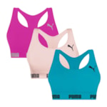 Kit 3 Tops Puma Nadador Sem Costura Feminino