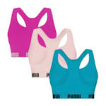 Kit 3 Tops Puma Nadador Sem Costura Feminino