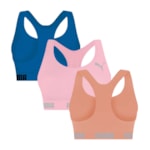 Kit 3 Tops Puma Nadador Sem Costura Feminino