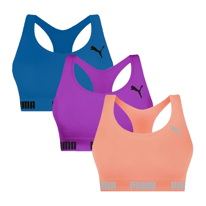 Kit 3 Tops Puma Nadador Sem Costura Feminino