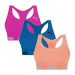 Kit 3 Tops Puma Nadador Sem Costura Feminino