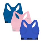 Kit 3 Tops Puma Nadador Sem Costura Feminino