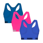 Kit 3 Tops Puma Nadador Sem Costura Feminino