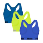 Kit 3 Tops Puma Nadador Sem Costura Feminino