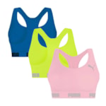 Kit 3 Tops Puma Nadador Sem Costura Feminino