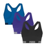 Kit 3 Tops Puma Nadador Sem Costura Feminino