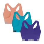 Kit 3 Tops Puma Nadador Sem Costura Feminino