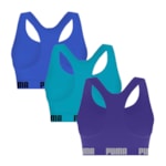 Kit 3 Tops Puma Nadador Sem Costura Feminino