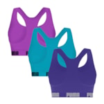 Kit 3 Tops Puma Nadador Sem Costura Feminino