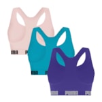 Kit 3 Tops Puma Nadador Sem Costura Feminino