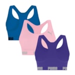 Kit 3 Tops Puma Nadador Sem Costura Feminino