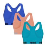 Kit 3 Tops Puma Nadador Sem Costura Feminino