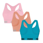 Kit 3 Tops Puma Nadador Sem Costura Feminino