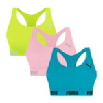 Kit 3 Tops Puma Nadador Sem Costura Feminino