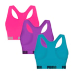 Kit 3 Tops Puma Nadador Sem Costura Feminino