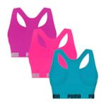 Kit 3 Tops Puma Nadador Sem Costura Feminino