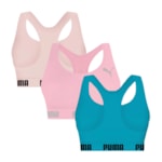 Kit 3 Tops Puma Nadador Sem Costura Feminino