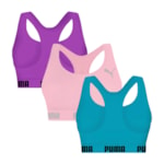 Kit 3 Tops Puma Nadador Sem Costura Feminino