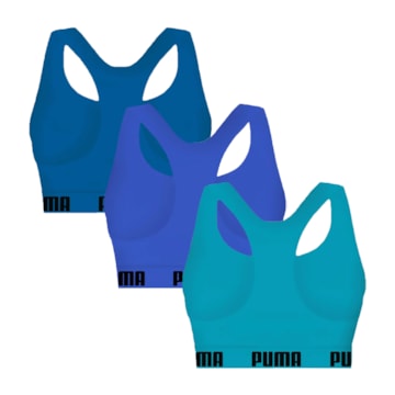 Kit 3 Tops Puma Nadador Sem Costura Feminino