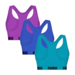 Kit 3 Tops Puma Nadador Sem Costura Feminino