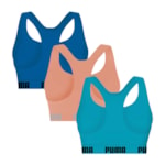 Kit 3 Tops Puma Nadador Sem Costura Feminino