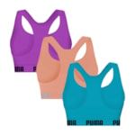 Kit 3 Tops Puma Nadador Sem Costura Feminino