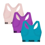 Kit 3 Tops Puma Nadador Sem Costura Feminino