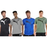 Kit 4 Camisetas Puma Active Big Logo Masculina