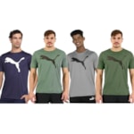 Kit 4 Camisetas Puma Active Big Logo Masculina