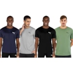 Kit 4 Camisetas Puma Active Small Logo Masculina