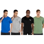 Kit 4 Camisetas Puma Active Small Logo Masculina