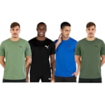 Kit 4 Camisetas Puma Active Small Logo Masculina