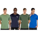 Kit 4 Camisetas Puma Active Small Logo Masculina