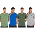 Kit 4 Camisetas Puma Active Small Logo Masculina