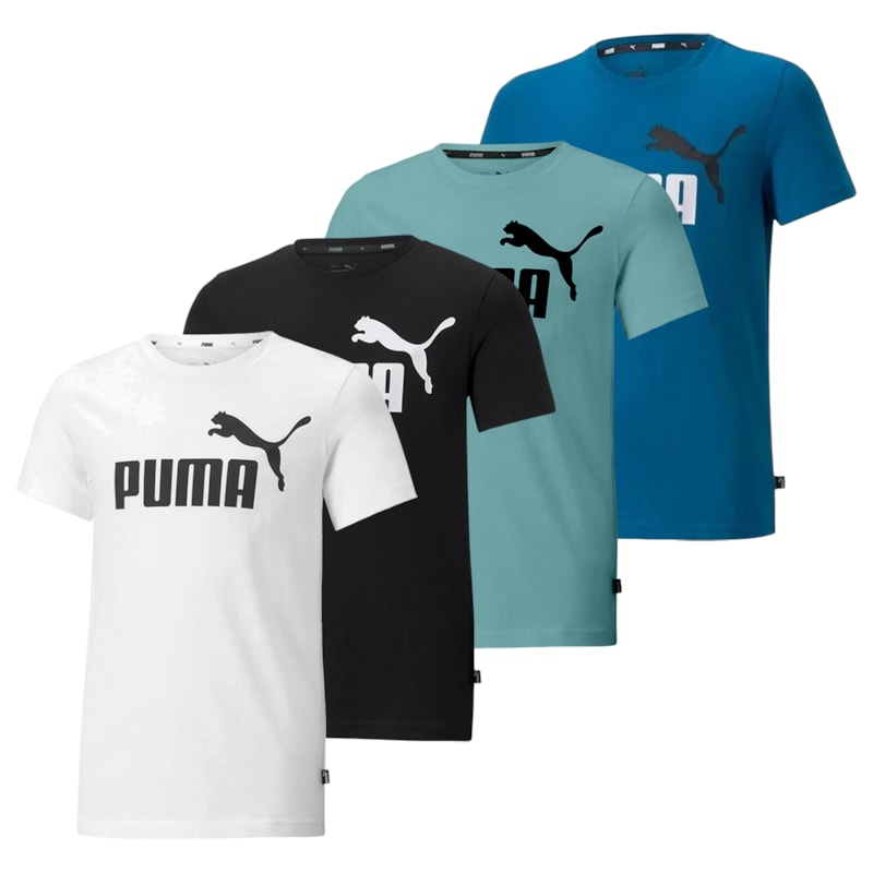 Kit 4 Camisetas Puma Essentials Logo Infantil