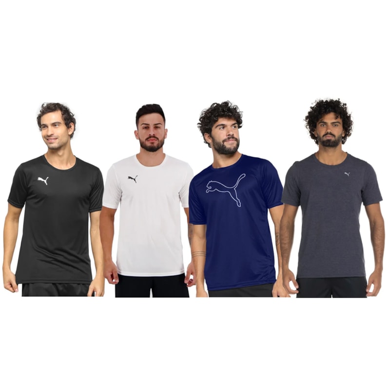 Kit 4 Camisetas Puma Performance Masculina